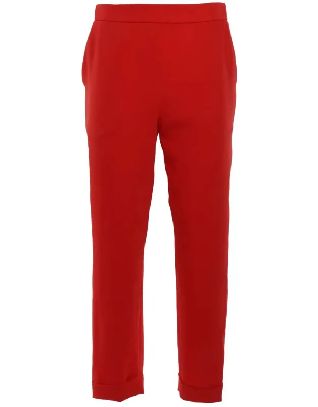 Pants With Finished Waistband And Welt Pockets