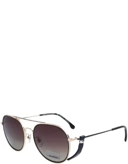 _lozza Sunglasses Gold Green Round Metal_