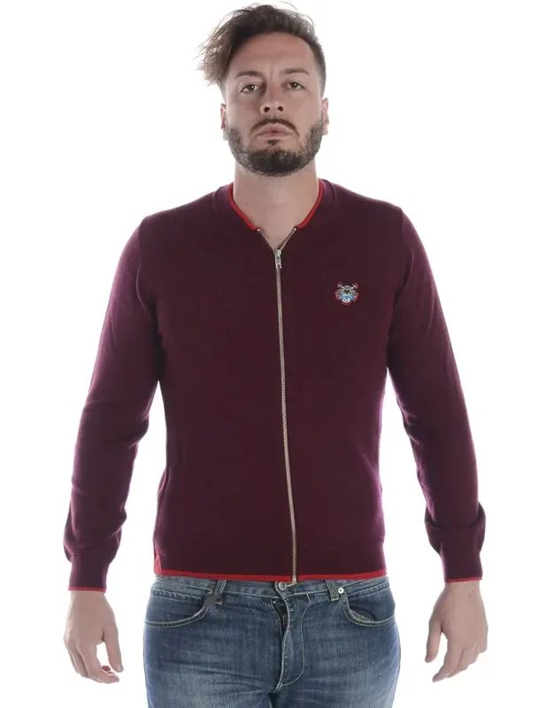 Sweater With Zipped Tiger Design