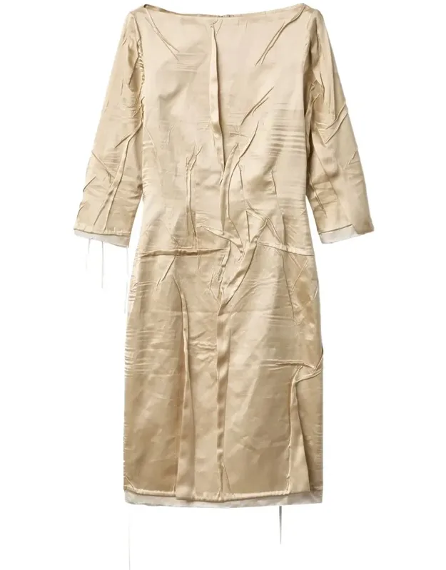 Crêpe Satin Silk Dress