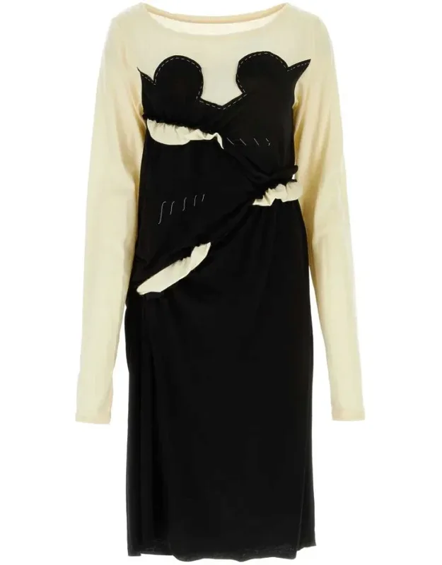 Cotton Blend Midi Dress
