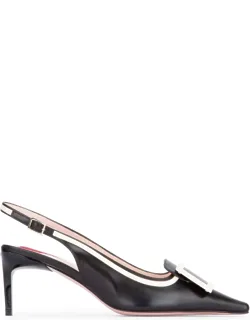 Heeled Shoes Canard Buckle Sling Back 55