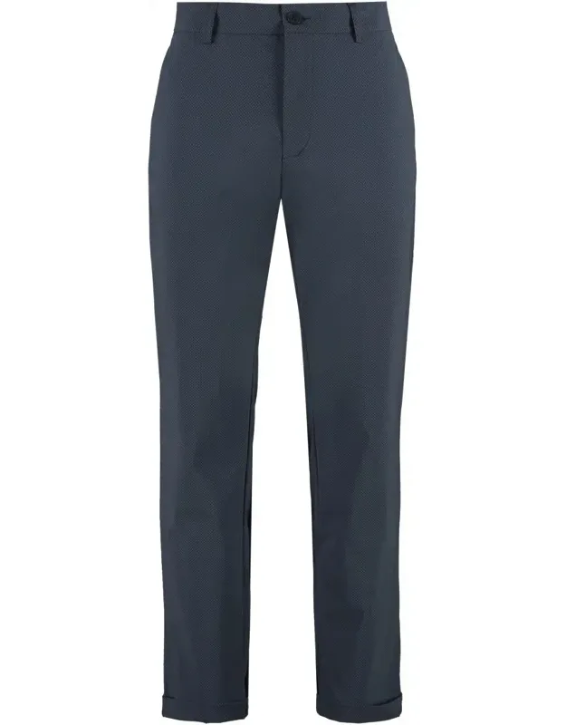 Tailored Trousers With Belt Loops And Cuffed Hem