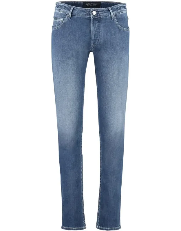 Handpicked 5-pocket Straight-leg Jeans With Metal Rivets And 100% Cotton