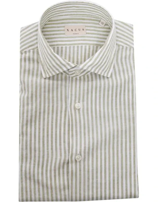Xacus Shirt Linen And Cotton Blend Front Buttons