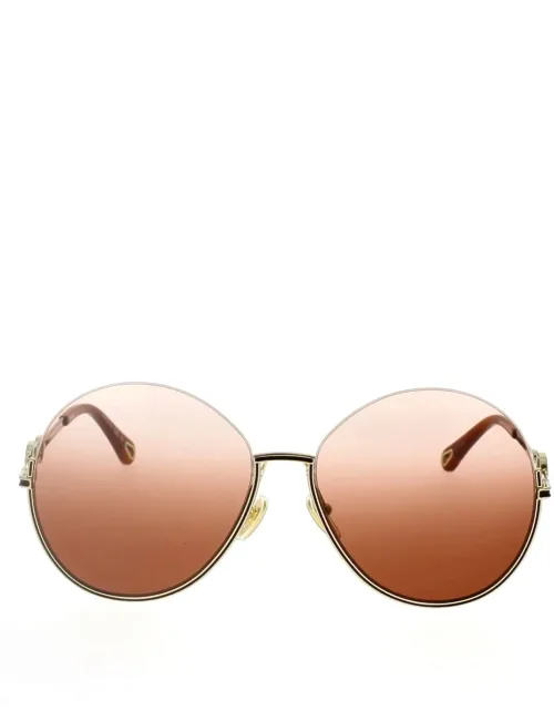 Chloé Sunglasses Gold Round