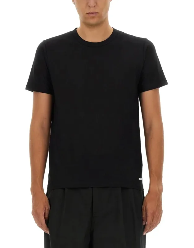 Jil Sander Cotton T-shirt With Short Sleeves And Ribbed Neck