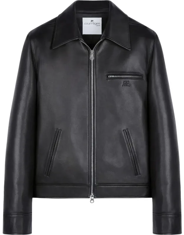 Jacket With Classic Collar And Zip-fastening Chest Pocket
