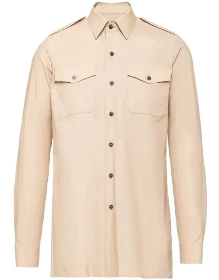 Triangle-logo Cotton Shirt