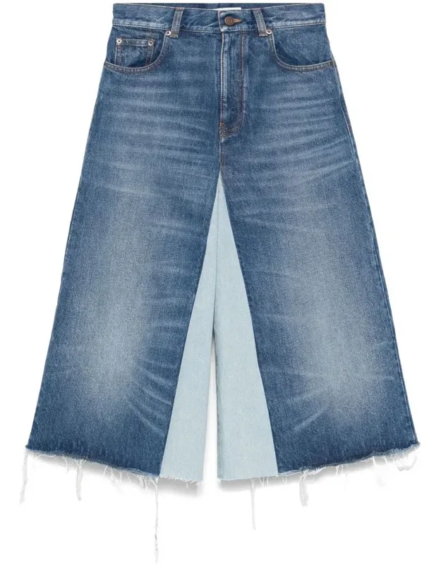 Denim Midi Skirt Clothing