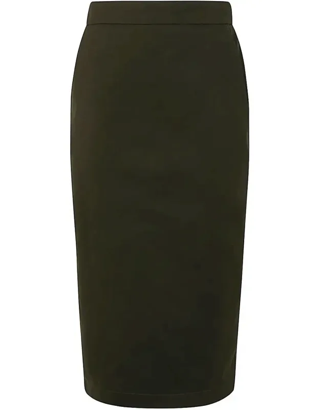 Cognac Pencil Skirt