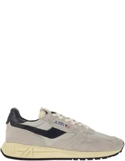 Gray Suede And Nylon Reelwind Low Sneakers