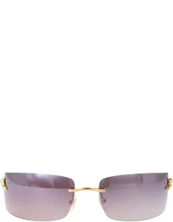 Sunglasses Gold Rectangle