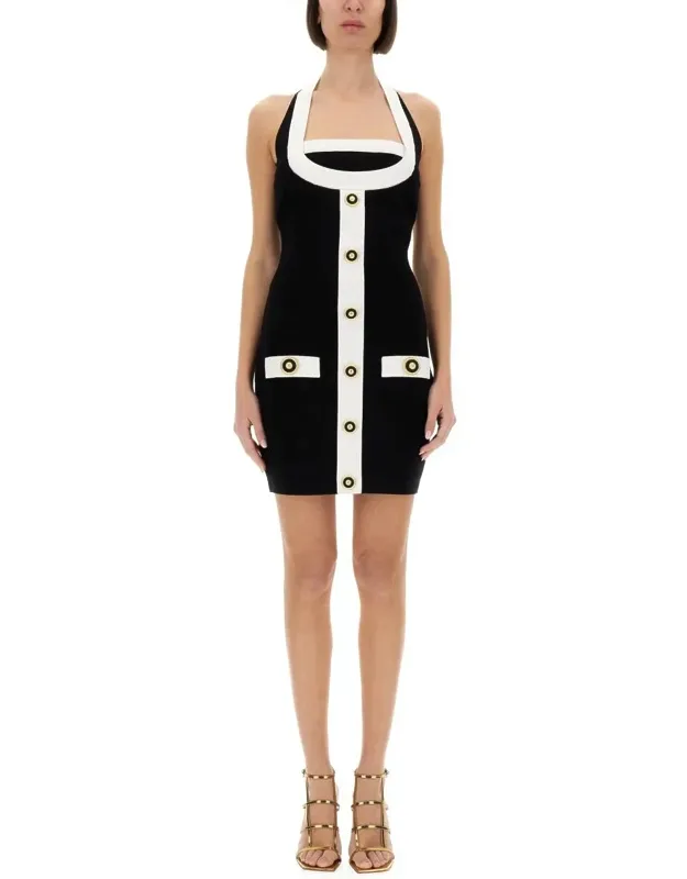 Two-tone Dress With Open Back