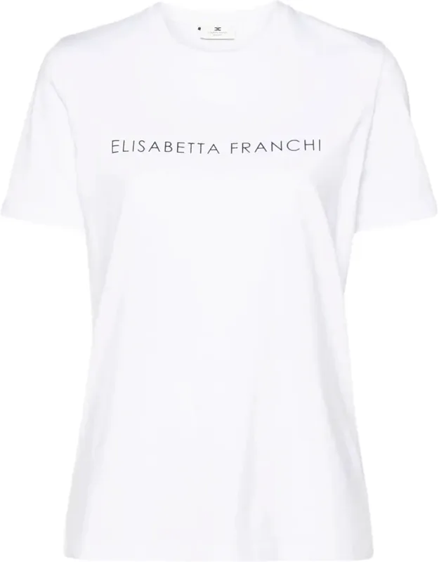 Rhinestone Embellished Cotton T-shirt