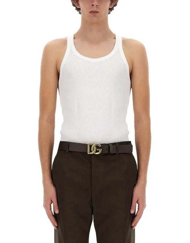 Cotton Tank Top - Model Is 185 Cm Tall