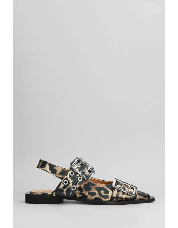 Ballet Flats With Pointed Toe And Elasticated Slingback Strap