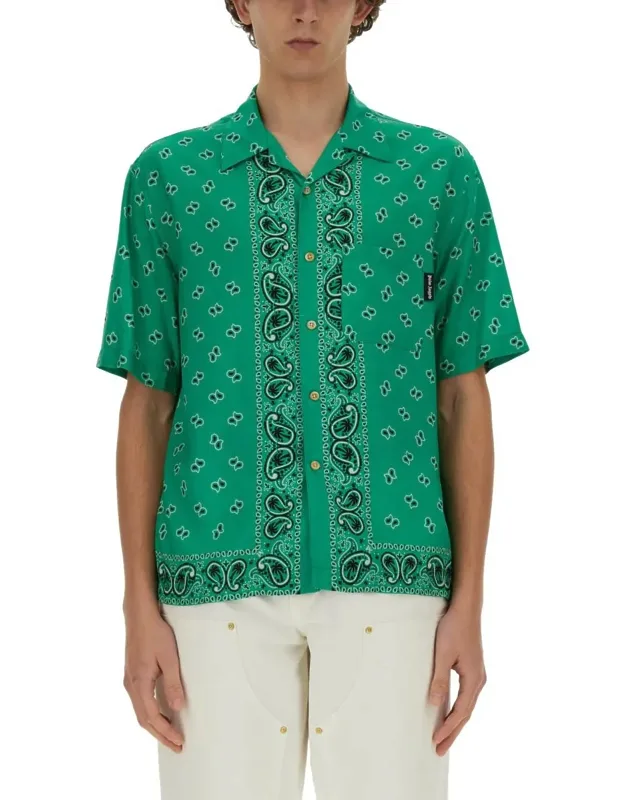 Palm Angels Paisley Shirt 100% Viscose
