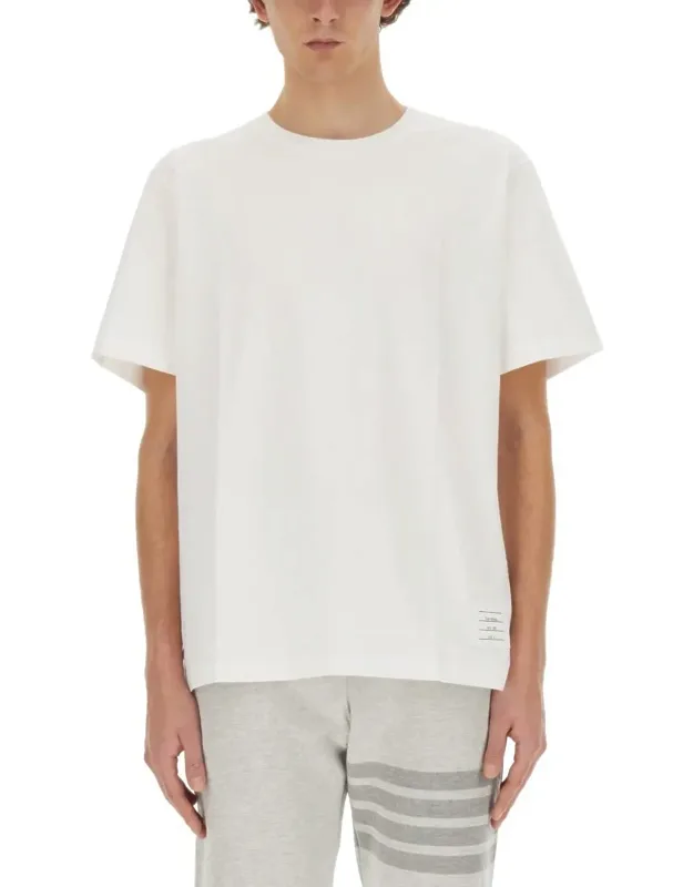 Cotton T-shirt - The Model Is 190 Cm Tall, Wears Size 3