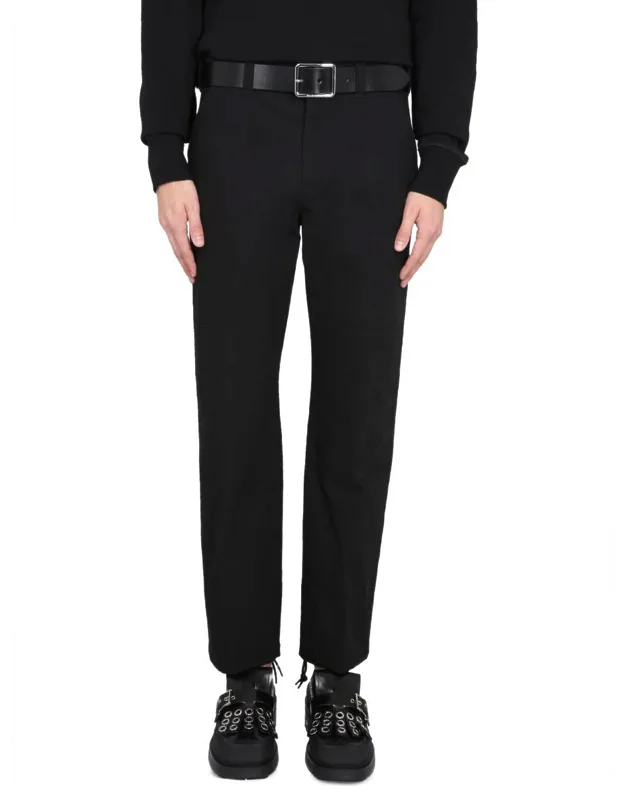 Alexander Mcqueen Workwear Pants With Concealed Closure And Belt
