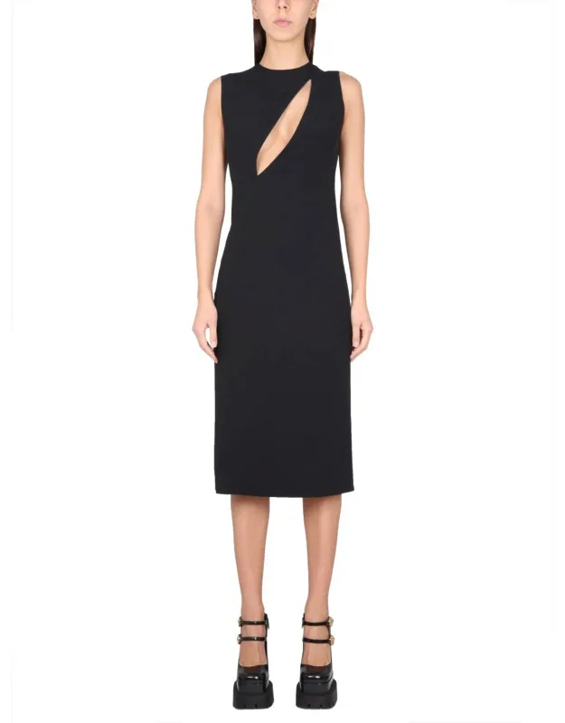 Sleeveless Midi Dress With Cutouts