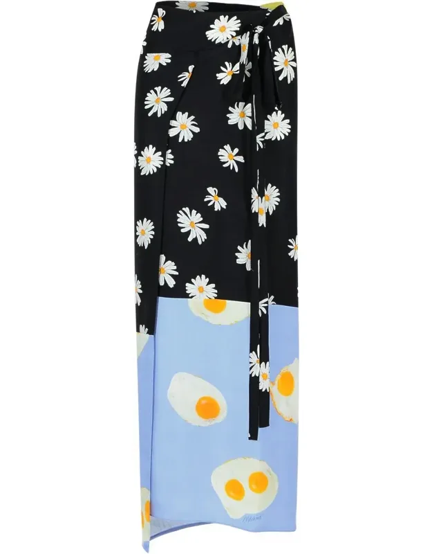 Patchwork Silk Skirt
