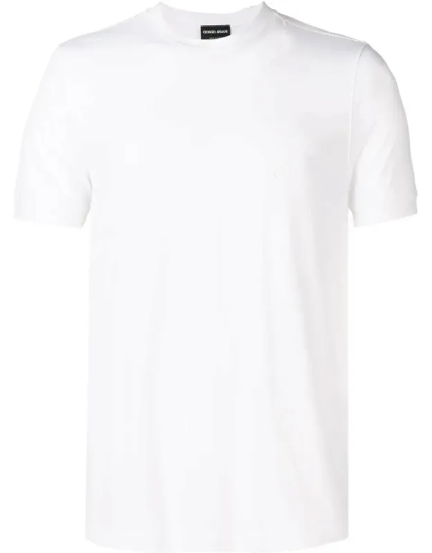 Stretch Viscose Jersey Crew Neck T-shirt
