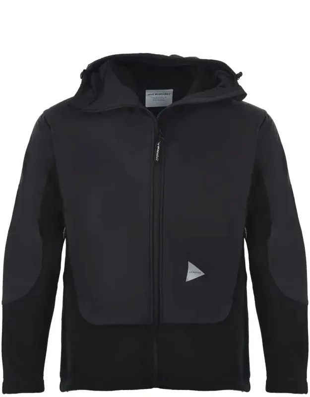 And Wander High Collar Hooded Jacket