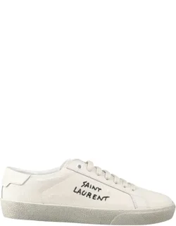 Court Sneakers With Embroidered Logo