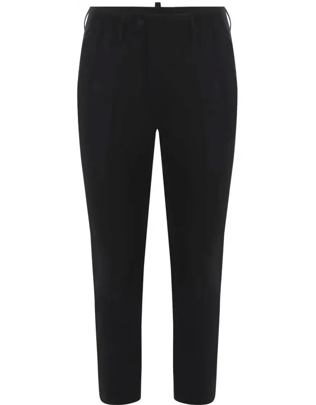 Trousers With Belt Loops And Elastic Waist
