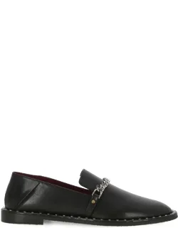 Flat Shoes Faux Leather Silver-tone Stud Embellishment