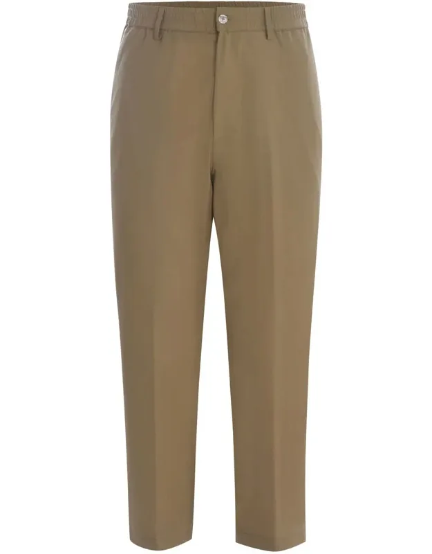 Trousers With Elastic Waist And Belt Loops