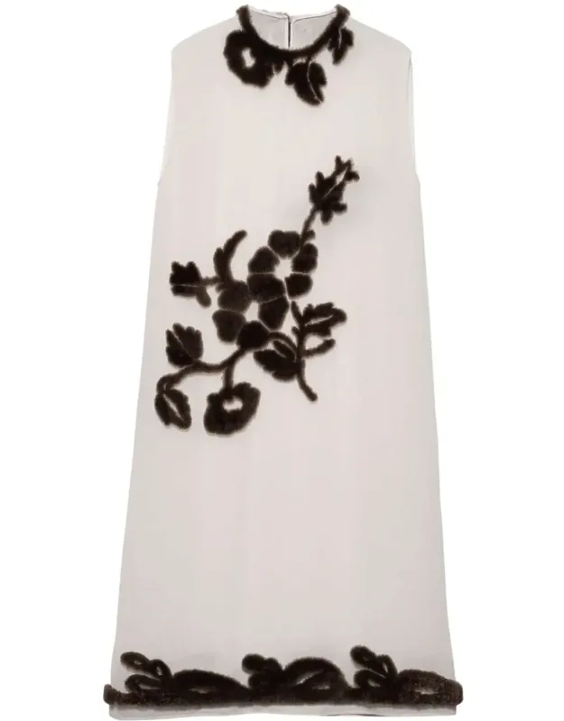 Embroidered Georgette Dress