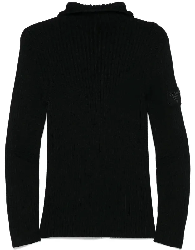 Ribbed-knit Hoodie