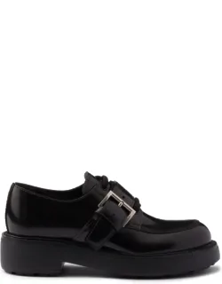 Brushed Leather Lace-up Shoes