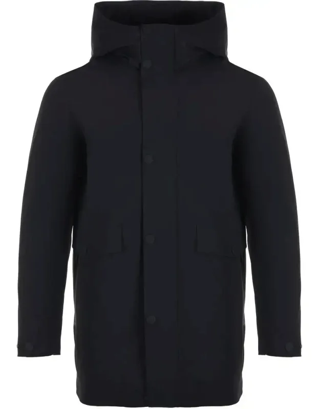 Jacket With Padded Feathers And Four Front Pockets