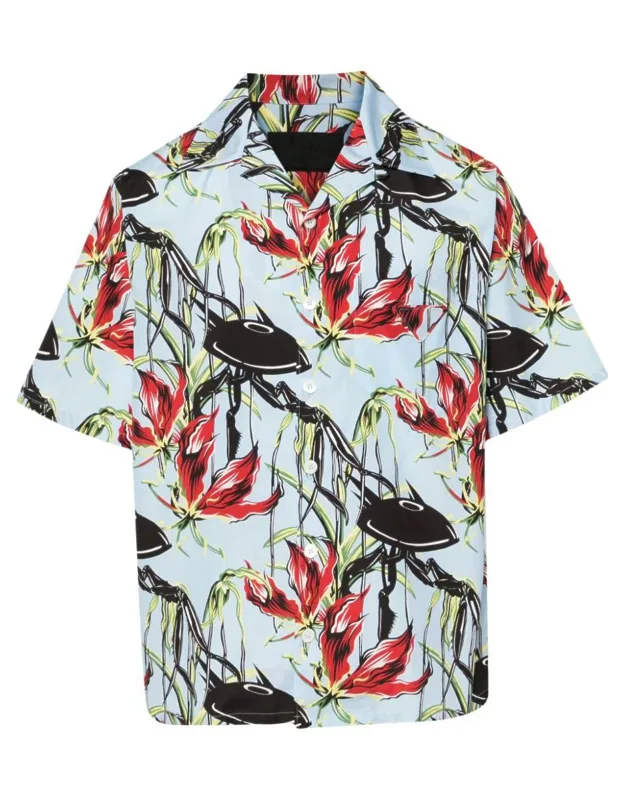 Floral-print Cotton Shirt