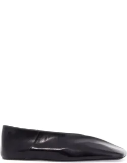 _square Ballet Flats Panel Construction Interior Lined With Leather_