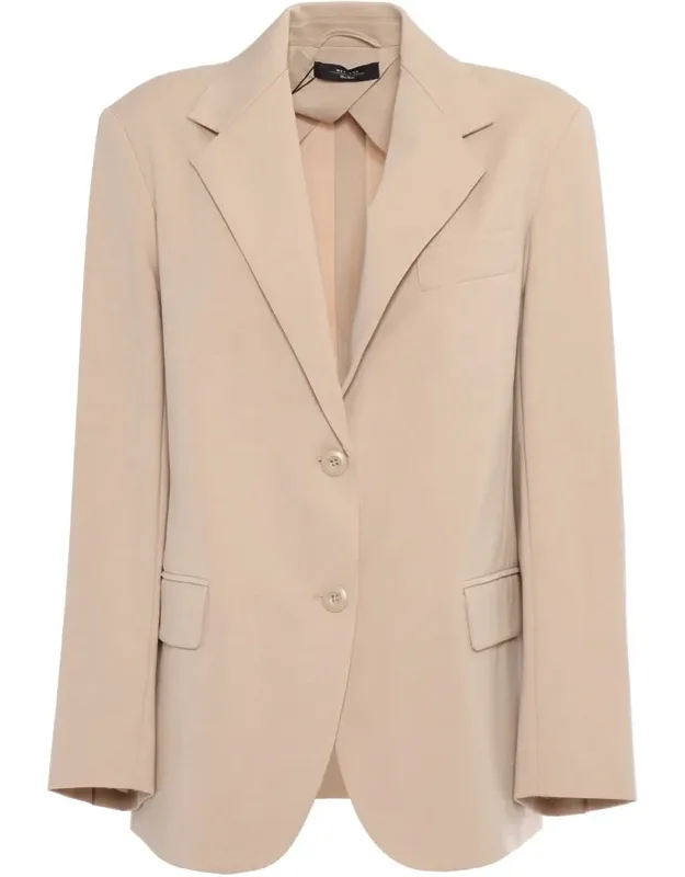 Erik Sand Jersey Jacket With Lapel Neckline And Button Closure