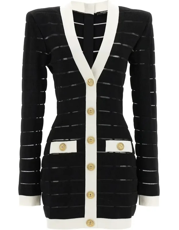 Two-tone Knit Dress