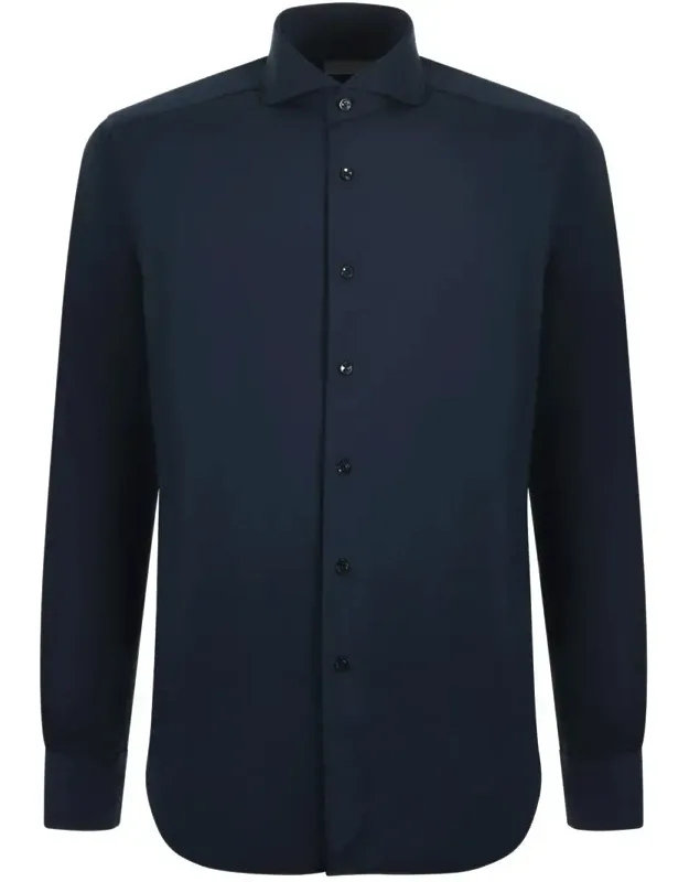 Shirt With French Collar And Button Closure