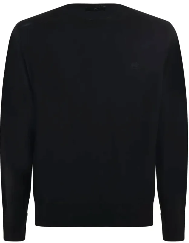 _sweater With Embroidered Front Logo And Ribbed Cuffs_