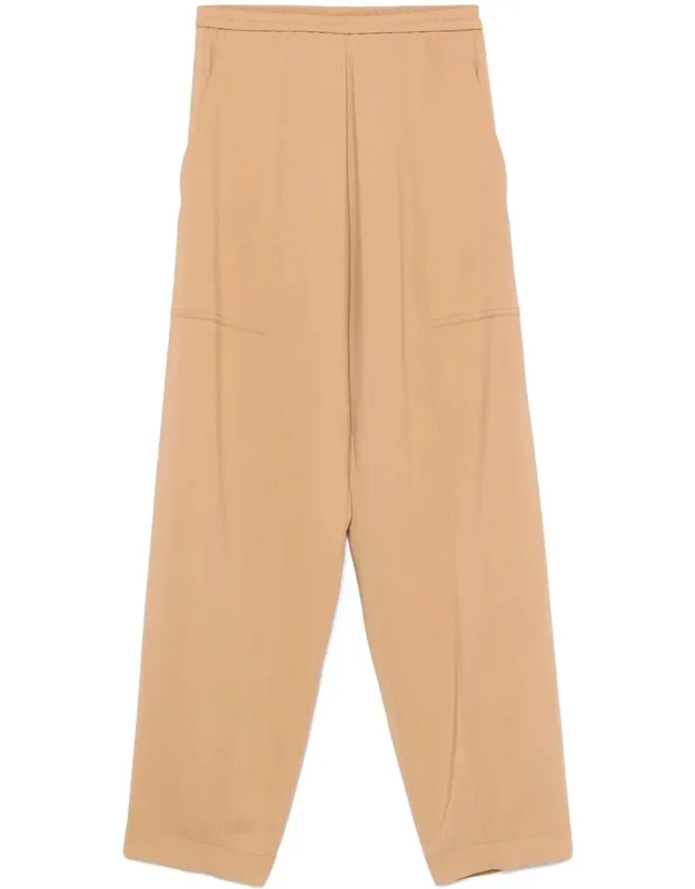 Stretch Cady Crepe Elasticated Cargo Pants