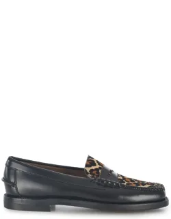 Sebago Flat Shoes With Smooth Leather And Rubber Heel