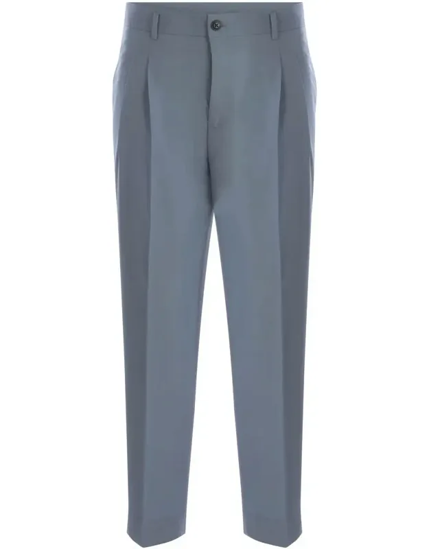 Trousers "matteo" With Belt Loops And Zip Closure