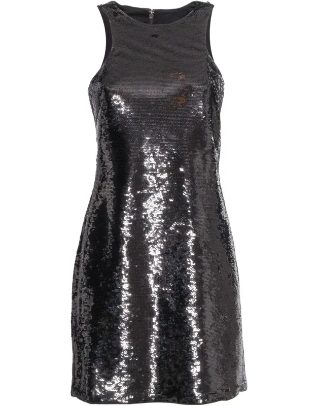 Midi Dress With Sequins And Hidden Zip Closure