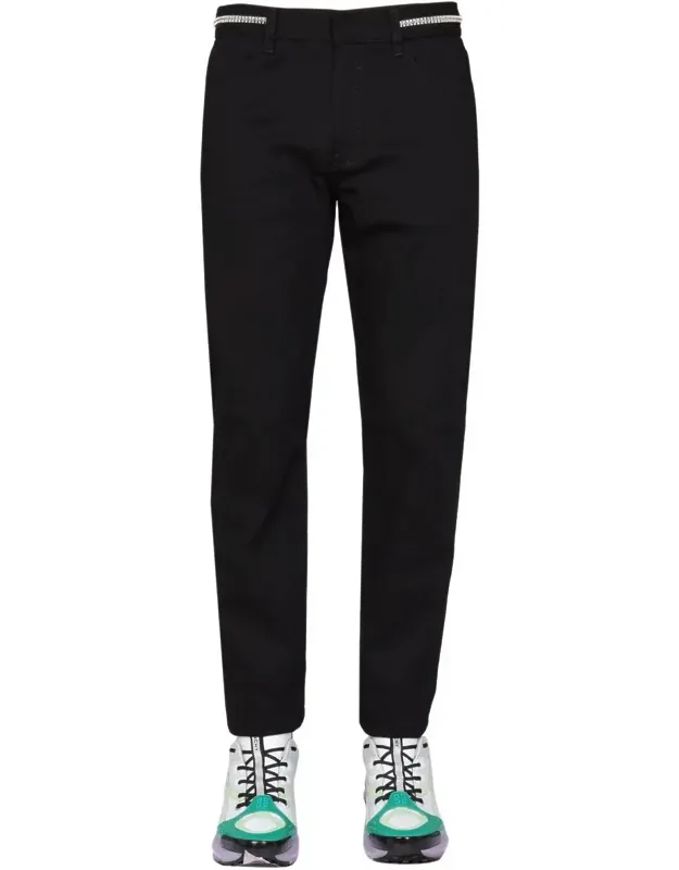 Slim Fit Jeans With Metallic Detail