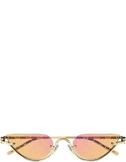 Eyewear Sunglasses Gold Cat-eye Metal