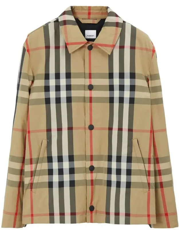 Check-pattern Shirt Jacket