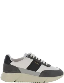 Sneakers "genesi Vintage" With Grey Suede Inserts And Contrasting "arigato" Writing In Gold